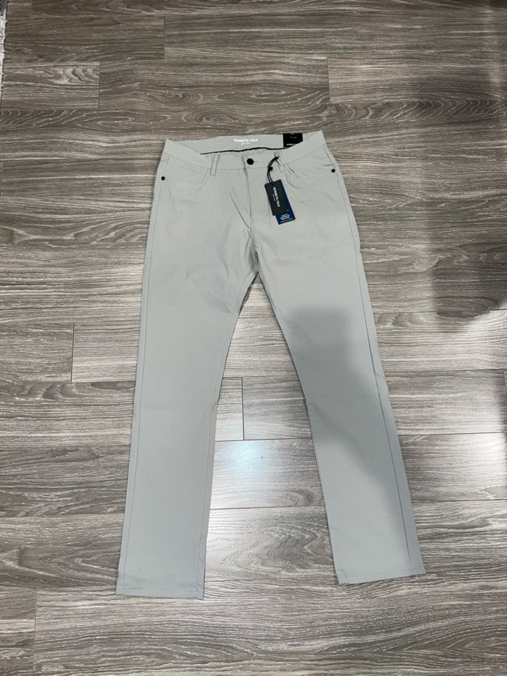 Kenneth Cole Slim Mobility Tech Pants Light Gray